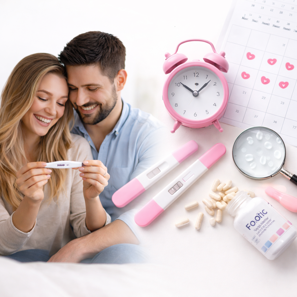 Happy couple checking positive pregnancy test representing fertility treatment success at Milana Fertility Health Care Center