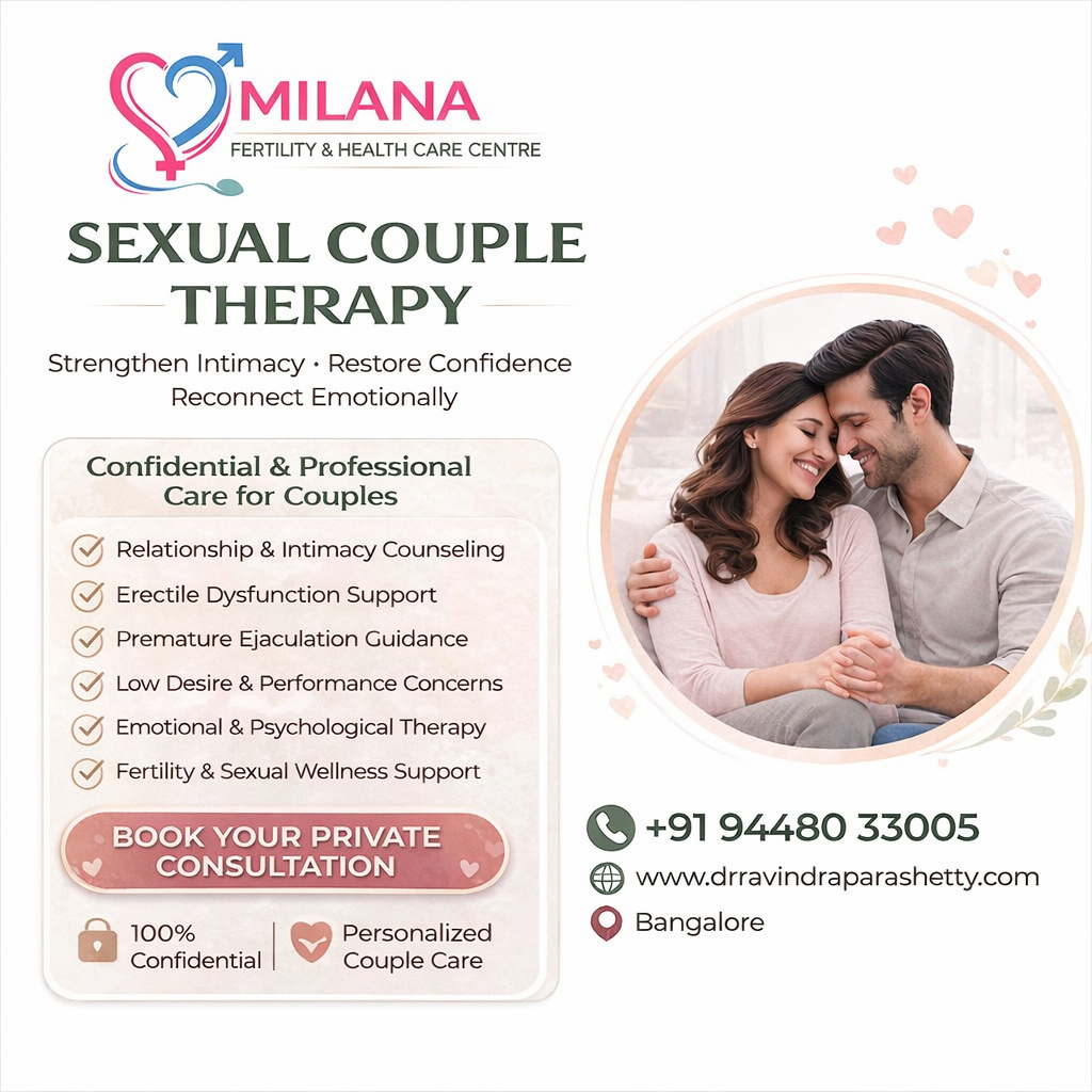 Sexual couple therapy in RR Nagar Bangalore at Milana Fertility and Health Care Centre